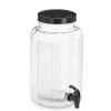 Clearance Zeller Getränkespender Glas/Metall 3,9 l Transparent-Schwarz
