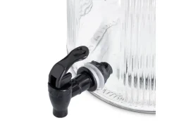 Clearance Zeller Getränkespender Glas/Metall 3,9 l Transparent-Schwarz
