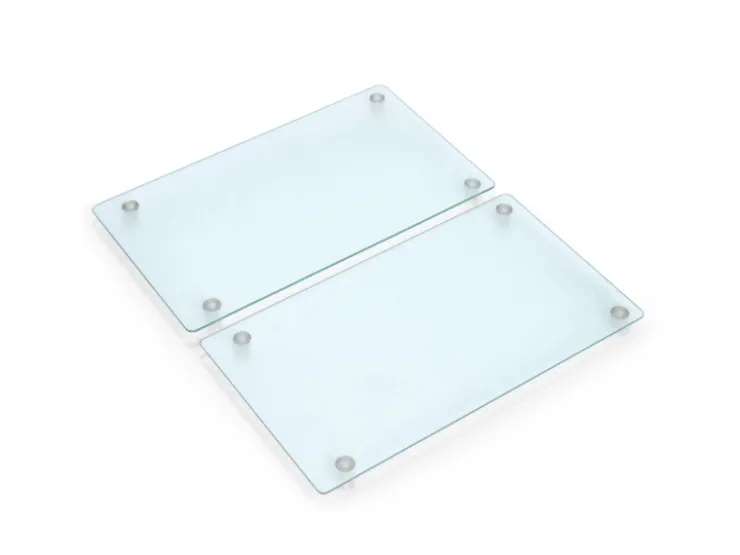 Zeller Schneidebretter|Kochfelder<Glasschneideplatten-Set 2-teilig Transparent