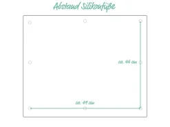 Zeller Küchenhelfer|Kochfelder<Herdblende-/Abdeckplatte Granit-Optik Glas 50 cm x 56 cm Anthrazit