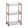 Zeller Servierwagen<Rollwagen Bambus/MDF 81 cm x 30 cm x 51 cm Weiß
