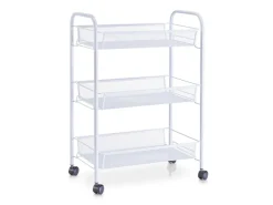 Zeller Servierwagen<Rollwagen Mesh 62,5 cm x 26 cm x 44 cm Weiß