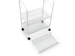 Zeller Servierwagen<Rollwagen Mesh 62,5 cm x 26 cm x 44 cm Weiß