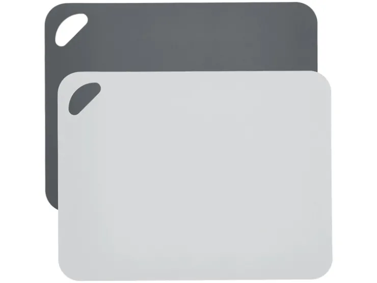 Zeller Schneidebretter<Schneidematten-Set Kunststoff 2-teilig 29 cm x 38 cm Anthrazit/Grau Anthrazit Grau