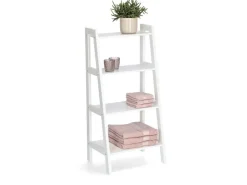 Online Zeller Standregal mit 4 Ablagen MDF 43 cm x 32 cm x 90 cm Weiß