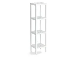 Zeller Küchenregale<Standregal mit 4 Ablagen MDF 22 cm x 22 cm x 92 cm Weiß
