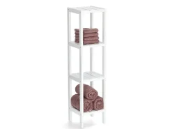 Zeller Küchenregale<Standregal mit 4 Ablagen MDF 22 cm x 22 cm x 92 cm Weiß