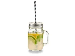 Outlet Trinkgläser-Set Glas/Metall/Holz 7-teilig Küchenhelfer