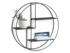 Wandregal Metall 55 cm x 12 cm Schwarz Küchenregale