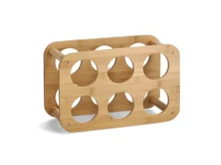Outlet Zeller Weinregal Bambus für 6 Flaschen 16 cm x 24 cm x 38 cm Natur