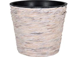 A.H.G. Töpfe<Übertopf mit Wasserhyazinthe Sticking Roll Ø 16 cm x 14 cm Wasch Weiß