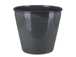 A.H.G. Töpfe<Metall-Topf mit Ablaufstopfen Ø 17 cm cm x 14 cm Anthrazit