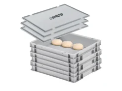 Best CHEFGASTRO SuperSparSet 3 x Pizzaballenbox Mit 3 x Deckel HxBxT 8,5 x 30 x 40 cm 9 Liter Teigwanne Für Pizzateig Sstapelbare Pizzabox Vorratsdosen|Vorratsbehälter