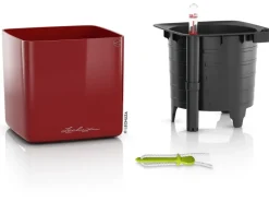 ® Pflanzgefäß Cube Glossy 14 Scarlet highgloss 14 cm x 14 cm Töpfe