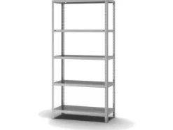 Clearance Edelstahlregal Schraubsystem HxBxT 200 x 100 x 40 cm 5 Ebenen Fachlast 200 kg Edelstahl Fachbodenregal Küchenregale