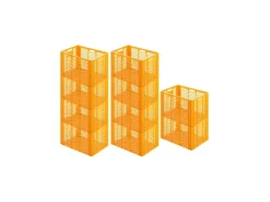 Best PROREGAL SparSet 5 x Eurobehälter Bäcker- und Konditorenkasten HxBxT 42,1 x 40 x 60 85 Liter Gelb-Orange Brötchenkiste Sstapelbare Bäckerkiste